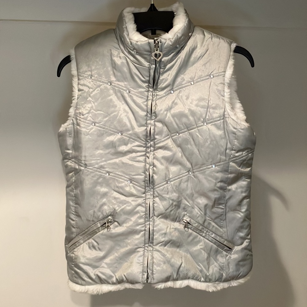 Children’s Place Puffer Vest Fur Lined XL